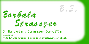borbala strasszer business card